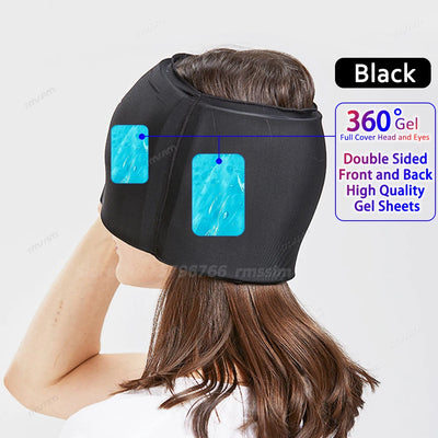 Head Massager Cap Gel Hot Cold Therapy.