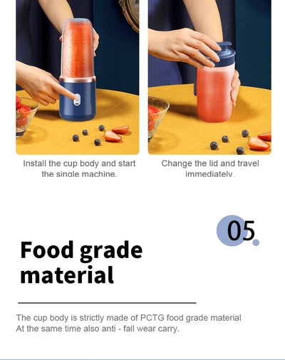 Portable Juicer Cup Smoothie Fruit Blender.