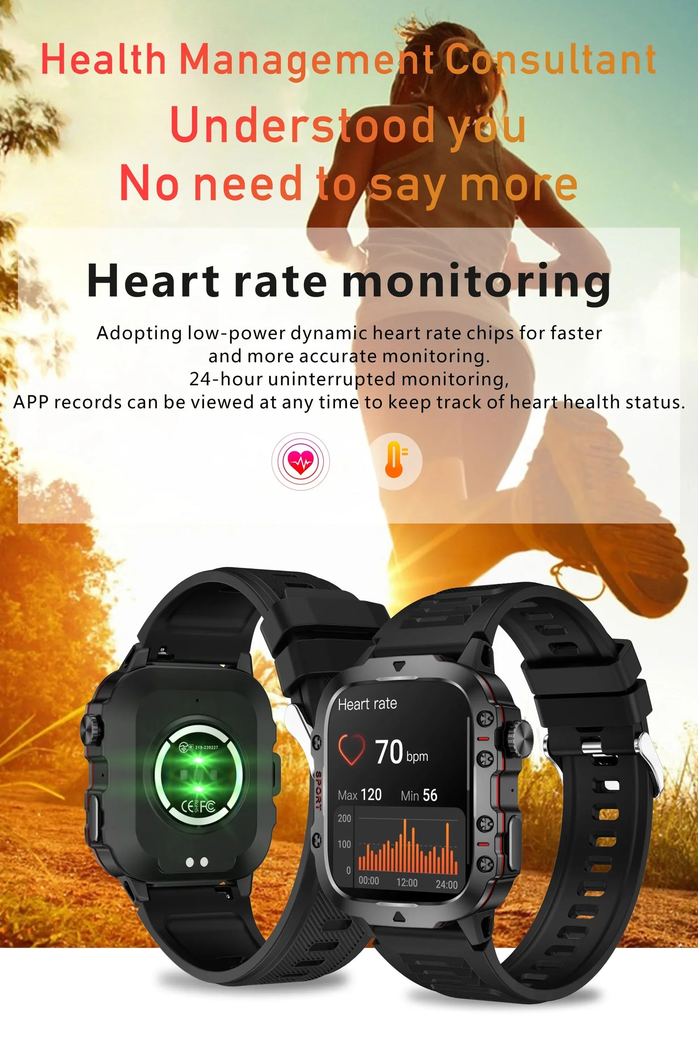 Smartwatch Waterproof Bluetooth Call Ai Voice.