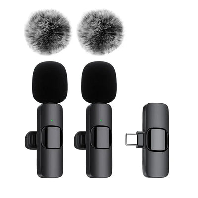 Wireless Lavalier Microphone Audio Video Recording.