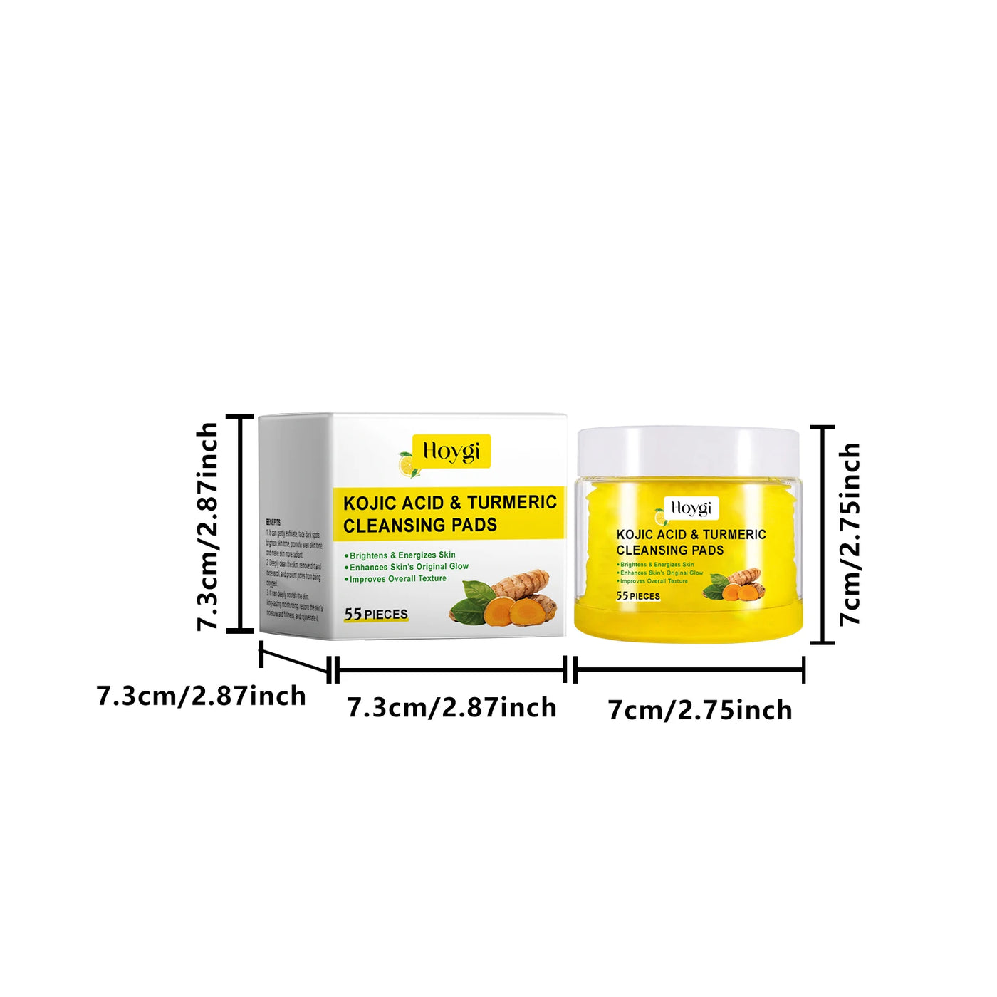 Turmeric Kojic Acid Cleansing Pads Exfoliating Pads.