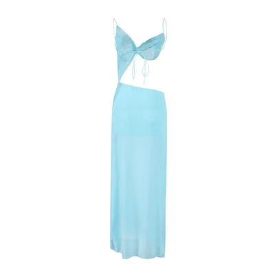Sexy Chest Wrap Maxi Women's Dress.
