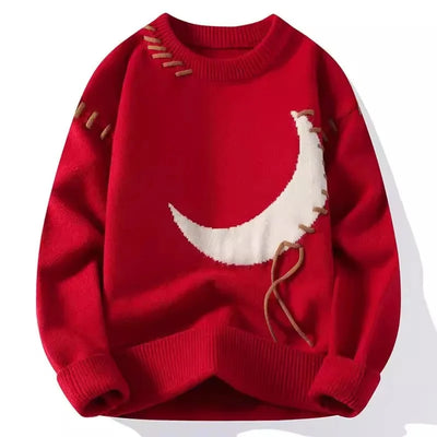 Trendy Men's Loose-Fit Knitted Sweater.