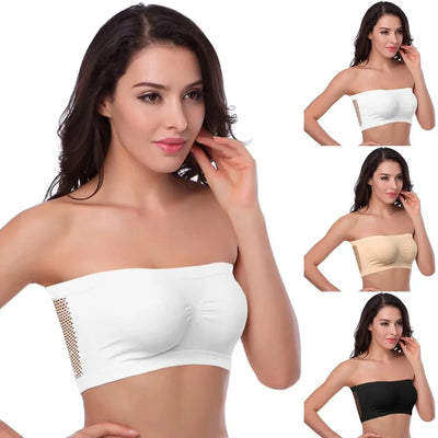 Breathable Mesh Tube Bra No breast pads
