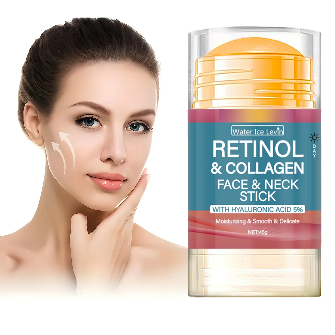 Retinol Face and Neck Treatment Bar with Firming Elasticity Improve Loose Skin.