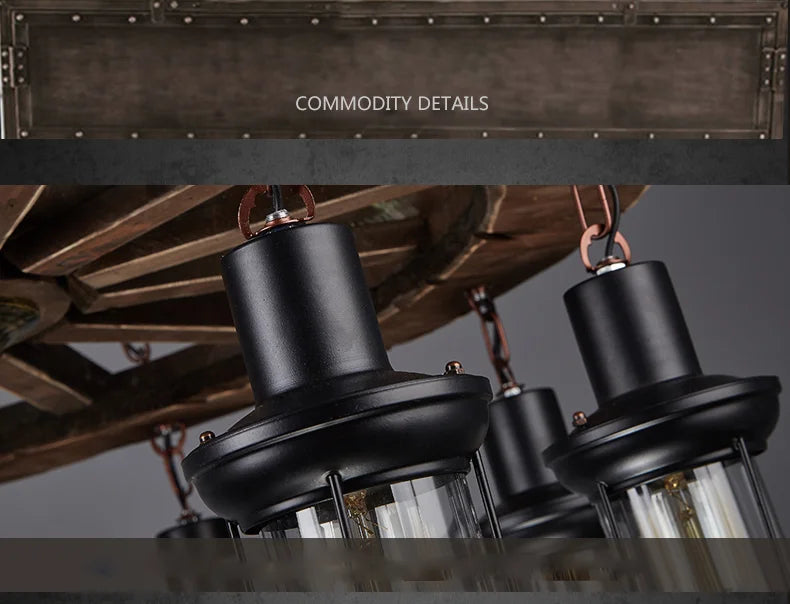 Wheel Pendant lights Metallic luster Hanging Lamps.