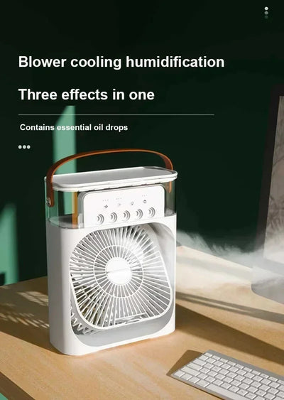 Mini Air Conditioner Fan Cooler Light Portable Humidifier.