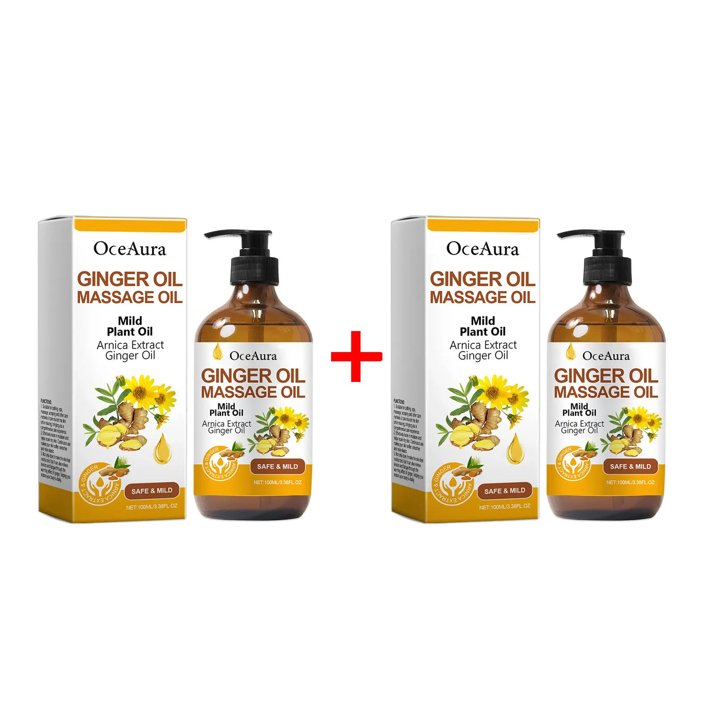 Body Relaxing Essential Oil Ginger Massage Oil Improve Rough Dry Skin.