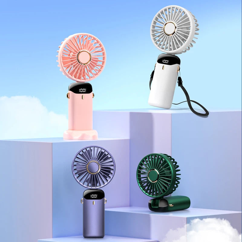 Mini Fan Foldable Portable Neck Hanging.