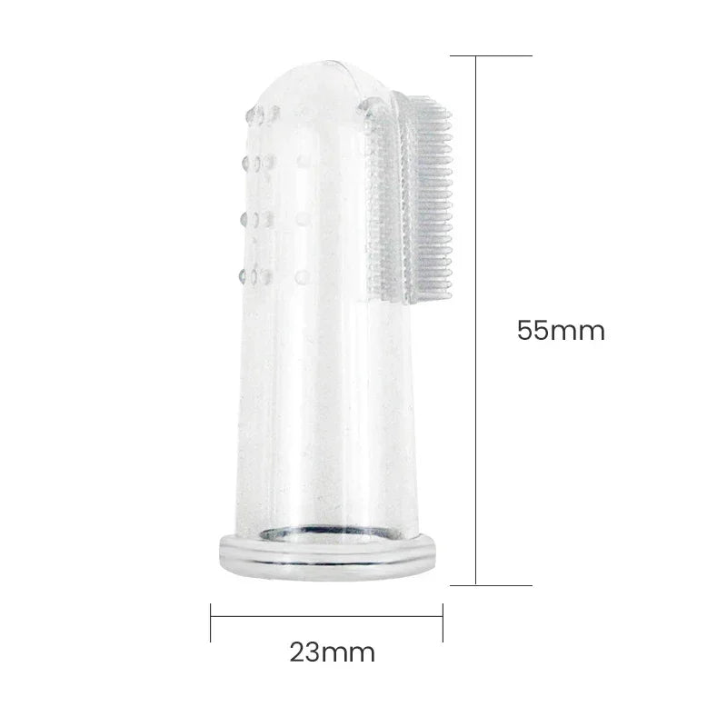 Soft Pet Finger Toothbrush Cleaning Silica gel.