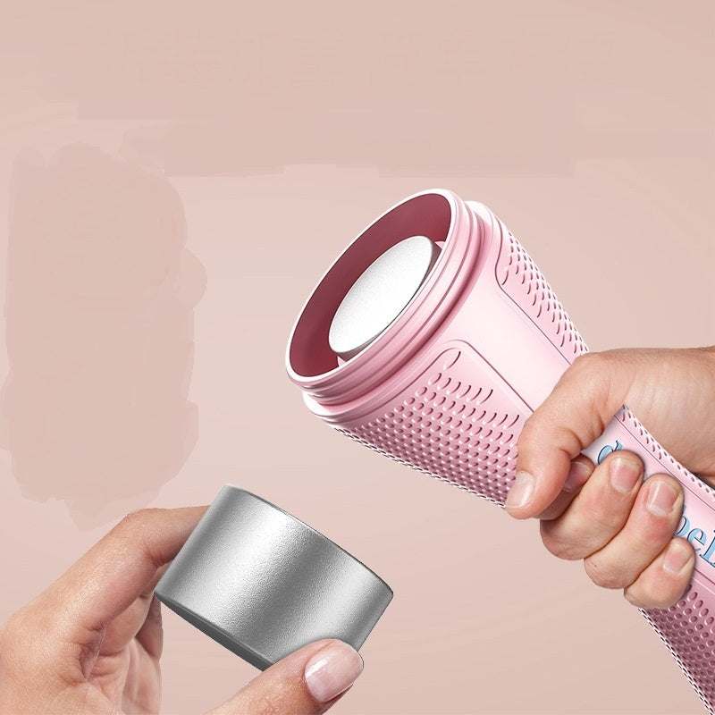 Adjustable pink dumbbell for women's fitness home workouts shown with detachable weight component