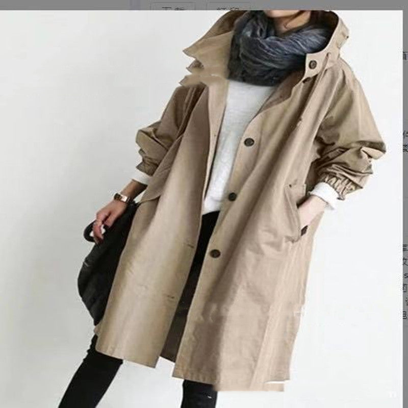 Windbreaker Jacket Loose Button