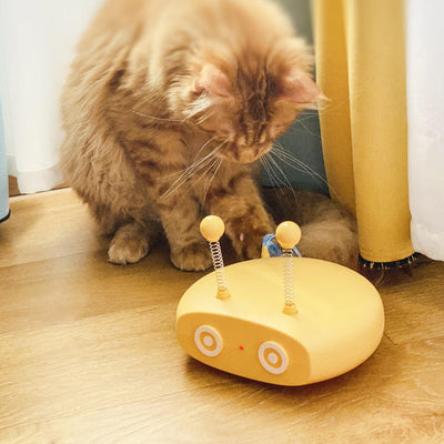 Electric Cat Interactive Toys Funny Pet Teasing Robot Laser  Automatic Steering Walking Sticks