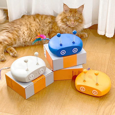 Electric Cat Interactive Toys Funny Pet Teasing Robot Laser  Automatic Steering Walking Sticks