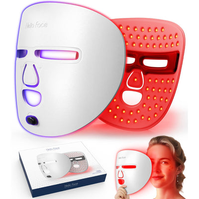 LED Face Mask Facial Care Tool, Red Light Therapy Mask for Face for Home Travel.